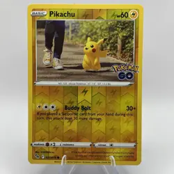 Pikachu 027/078 Pokemon GO Reverse Holo - Image 1
