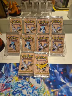 Empty 1st Edition Fossil Booster Packs Pokemon TCG 1999 × 10 - Image 1