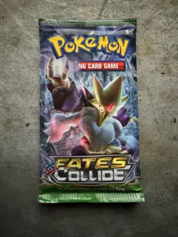 Sun Bleached Pokemon Fates Collide Loose Booster Pack Sealed Random Artwork - Image 1