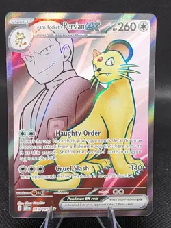 Pokemon TCG Team Rockets Persian EX Full Art 219/182 Destined Rivals Ultra Rare - Image 1