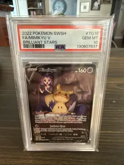 PSA 10 Mimikyu V TG16 Full Art 2022 Pokemon SwSh Brilliant Stars Trainer Gallery - Image 2