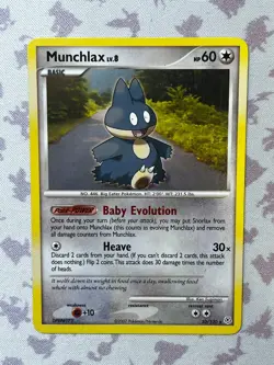 Pokemon TCG Munchlax 33/130 Pokemon Diamond & Pearl Rare 2007 MP - Image 1