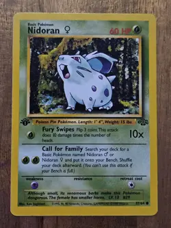Nidoran 1st Edition - Near Mint - 57/64 Jungle Set - 1999 - WOTC - Pokemon TCG - Image 2