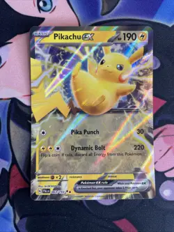 Pokemon TCG - Pikachu EX 63/193 Double Rare Holo Paldea Evolved Game Freak - NM - Image 1