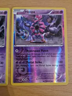 Pokemon TCG XY Steam Siege Hoopa Reverse Holo Cracked Ice Holo bundle - Image 2