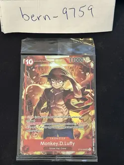 One Piece Treasure Booster Exclusive Promo Monkey.D.Luffy ST10-006 SR Sealed - Image 1