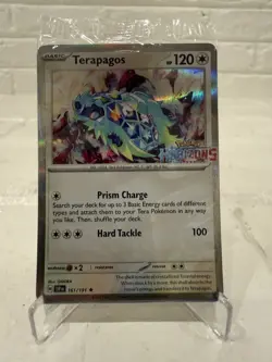 Terapagos 161/191 Pokemon Horizons Stamped Promo Card Near Mint - Image 1