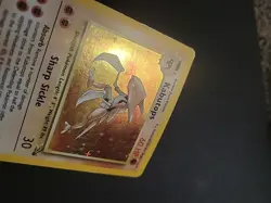 HP Pokemon TCG Kabutops 9/62 Unlimited Fossil Holo Rare Card Vintage - Image 3