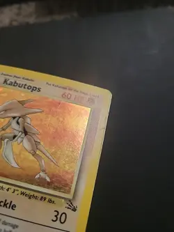 HP Pokemon TCG Kabutops 9/62 Unlimited Fossil Holo Rare Card Vintage - Image 5