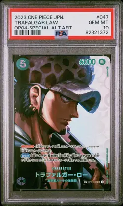 PSA 10 ONE PIECE Card Game OP01-047 Trafalgar Law Alternate Art Japanese - Image 1