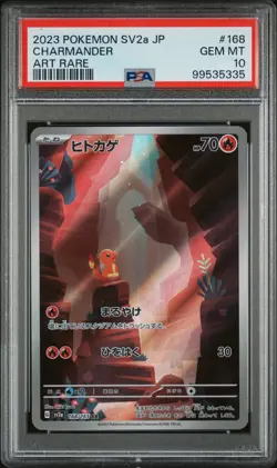 Pokemon TCG Charmander SV2a Holo Card 168/165 Japanese Edition PSA 10 - Image 1