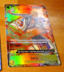 ONE PIECE ENGLISH CARD GAME HOLO CARTE Sanji OP04-104 ALT EN NM - Image 1