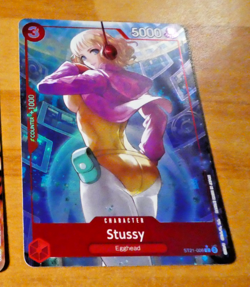 ONE PIECE ENGLISH CARD GAME HOLO CARTE STUSSY ST21-006 ALT EN NM - Image 1
