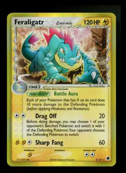 Feraligatr 2/101 Delta Species EX Dragon Frontiers 2006 Holo Pokemon Card TCG - Image 1