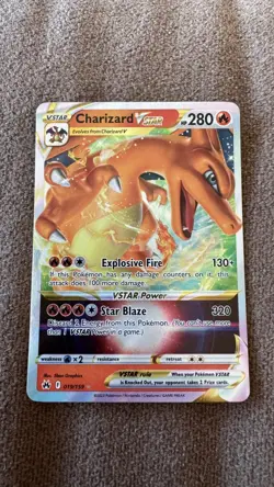 Pokemon TCG Charizard VSTAR Crown Zenith Holo Ultra Rare Card 019/159 Near Mint - Image 1