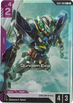 Gundam Exia C+ Alt ST07-002 Gundam TCG Card Foil Celestial Drive ENG - Image 2