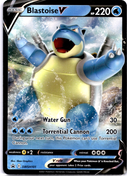 Pokemon TCG Blastoise V SWSH101 Sword & Shield Promo Cards Holo Rare Near Mint - Image 1