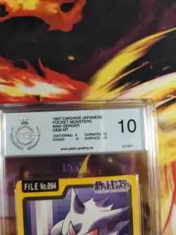 Pokemon Card Gengar Pocket Monsters Carddass 1997 Bandai Japanese PGS PSA 10 - Image 4