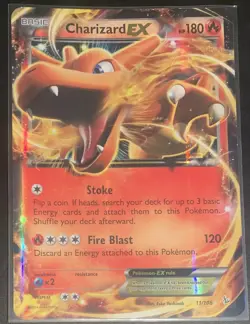 JUMBO Oversized Charizard EX Promo Card 11/106 Flashfire 2014 Pokemon MP/LP - Image 1