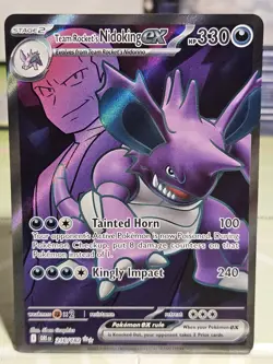 Ultra Rare Team Rockets Nidoking 216/182 Pokemon Card Destined Rivals NM-MT 2025 - Image 1