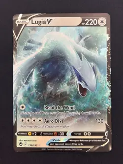Lugia V 138/195 - Silver Tempest - Near Mint NM Pokemon Card - Image 1