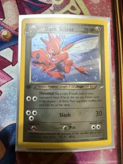 Dark Scizor - 9/105 - Pokemon Neo Destiny 1st Edition Holo Rare Card MP - Image 1