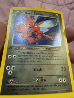 Dark Scizor - 9/105 - Pokemon Neo Destiny 1st Edition Holo Rare Card MP - Image 2