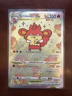 Pokemon TCG Simisear VSTAR Galarian Gallery Crown Zenith Card GG37/GG70 - Image 1