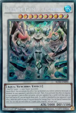 YU-GI-OH CARD BLTR-EN090 ICEJADE GYMIR AEGIRINE SECRET RARE MINT - Image 1