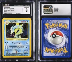 CGC 8 Gyarados 1999 Base Set 6/102 Holo Pokemon Card - Image 1