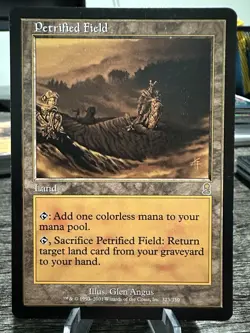 MTG Odyssey Petrified Field (LP) - Art: Glen Angus - Image 1