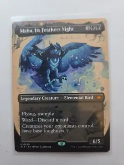 Maha, Its Feathers Night (Borderless) Bloomburrow Regular - Image 1