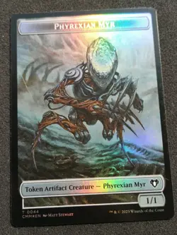 Bird / Phyrexian Myr Token - Foil - CMM - MTG - NM - EN - 0004/0044 - Image 2