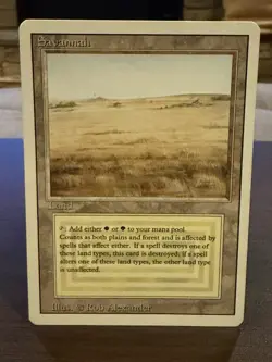 Savannah Revised Magic The Gathering MTG Dual Land Regular LP Never Played - Image 1