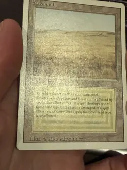 Savannah Revised Magic The Gathering MTG Dual Land Regular LP Never Played - Image 3