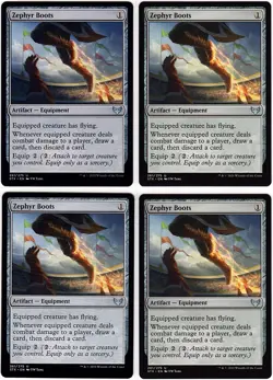 MTG Strixhaven: School of Mages Zephyr Boots x 4 (Uncommon) - Image 1