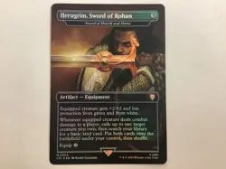 MTG Commander LOTR HERUGRIM, SWORD OF ROHAN Foil NM (0080) Graded Power - Image 1