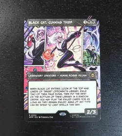 Black Cat Cunning Thief MTG Marvel Spider-man SPM 0222 Rare NM - Image 1