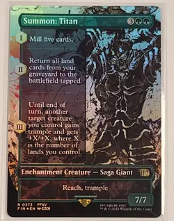 Summon: Titan (Borderless) Final Fantasy Foil - Image 1