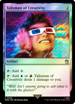 MTG FOIL Talisman of Creativity - Doctor Who Commander #248 - Image 1