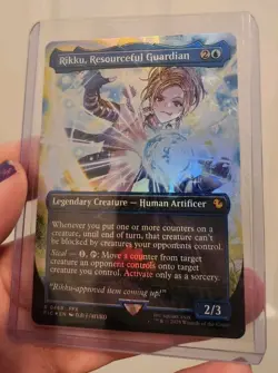 Rikku, Resourceful Guardian FF MTG Borderless Chocobo Track Foil English - Image 1