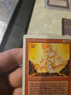 MTG Revised Fire Elemental Never Played Nm - Image 2