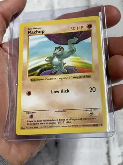 Pokemon Card Machop 52/102 Base Set SHADOWLESS NM/MT Vintage Pokemon Nintendo - Image 2