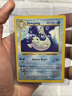 Pokemon TCG Dewgong Base Set 25/102 Regular Shadowless Uncommon MP Nintendo TCG - Image 1