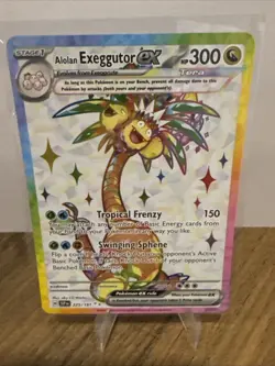 Pokemon TCG Alolan Exeggutor EX 225/191SV08: Surging Sparks Holo Ultra Rare - Image 1