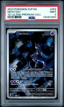 2023 POKEMON MEWTWO SVP 052 BLACK STAR PROMO 151 ULTRA PREMIUM COLLECTION PSA 9 - Image 1