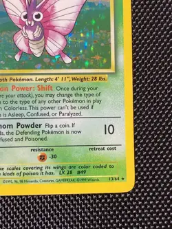 Venomoth 13/64 No Symbol Error Jungle Set Holo Unlimited Pokemon TCG LP/NM - Image 4