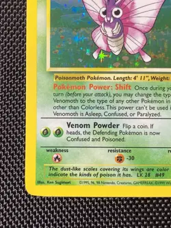 Venomoth 13/64 No Symbol Error Jungle Set Holo Unlimited Pokemon TCG LP/NM - Image 5
