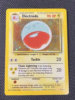 Electrode ⭐ 2/64 Error Missing Symbol Holo Rare Jungle 1999 Pokemon LP/NM - Image 1