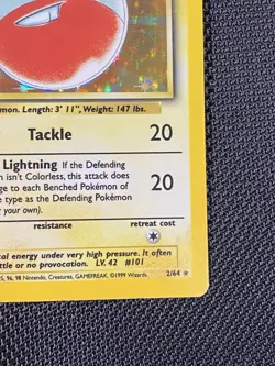 Electrode ⭐ 2/64 Error Missing Symbol Holo Rare Jungle 1999 Pokemon LP/NM - Image 4